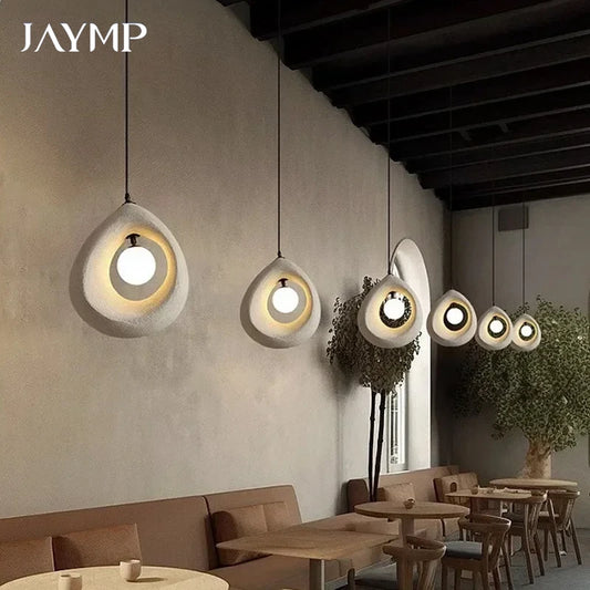 Lámpara colgante japonesa Wabi Sabi, lámpara de techo nórdica para comedor, decoración del hogar, mesa de bar, isla de cocina, lámpara colgante creativa