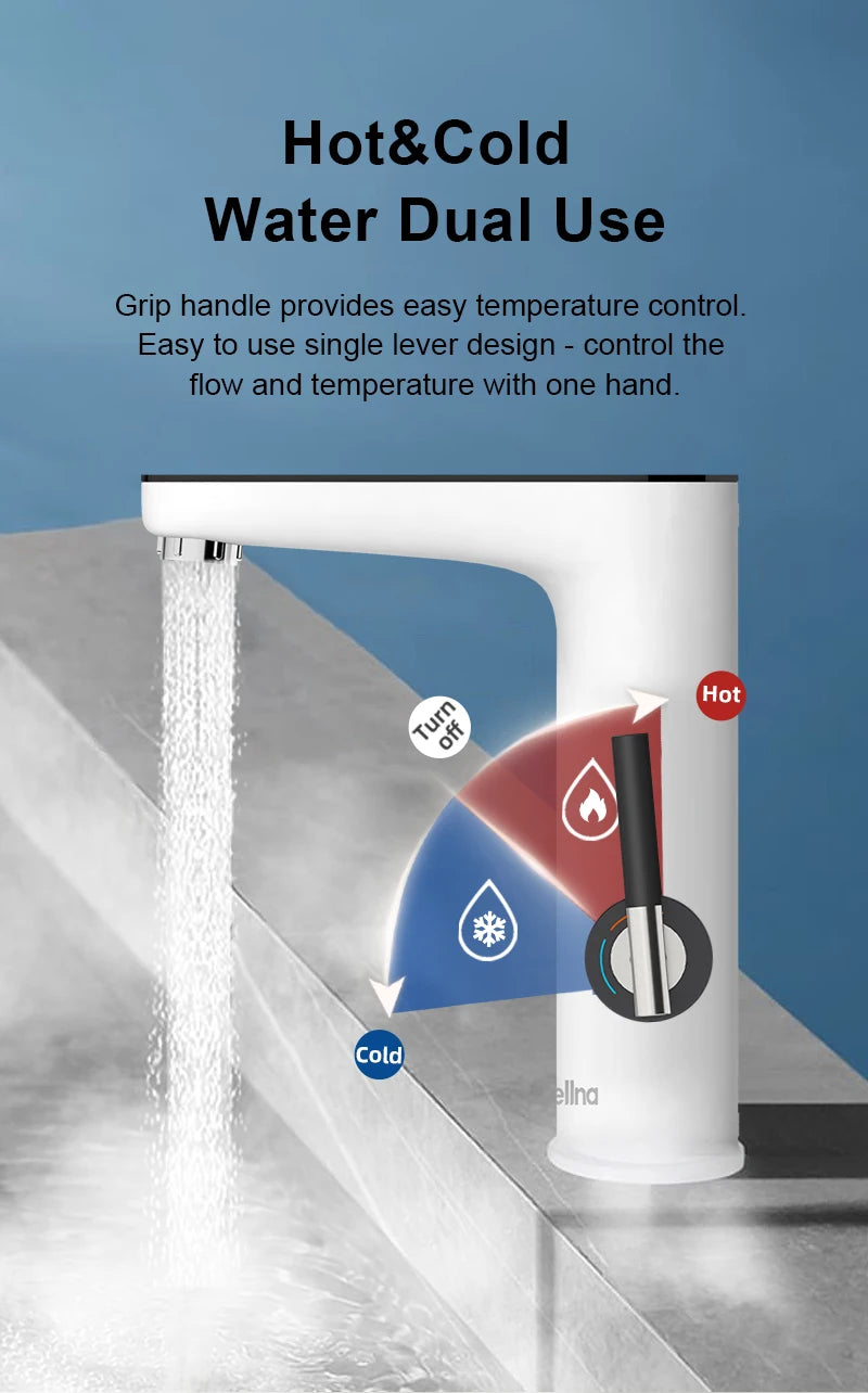 Briwellna Electric Water Heater 220V Kitchen Faucet Tankless Geysers Faucet Heater Heating Tap Instantaneous Heaters Robinet