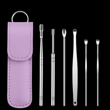 Women Men Ear Cleaner Wax Pickers Earpick Wax Remover Curette Ear Pick Cleaner Kit Spoon Care Ear Clean Tool