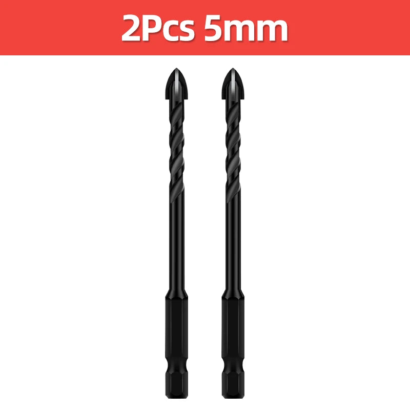 Cross Hex Drill Bit Set For Concrete Porcelain Tile Glass Metal Professional Multifunction Drill Bits Kit Tools Carbide Drills