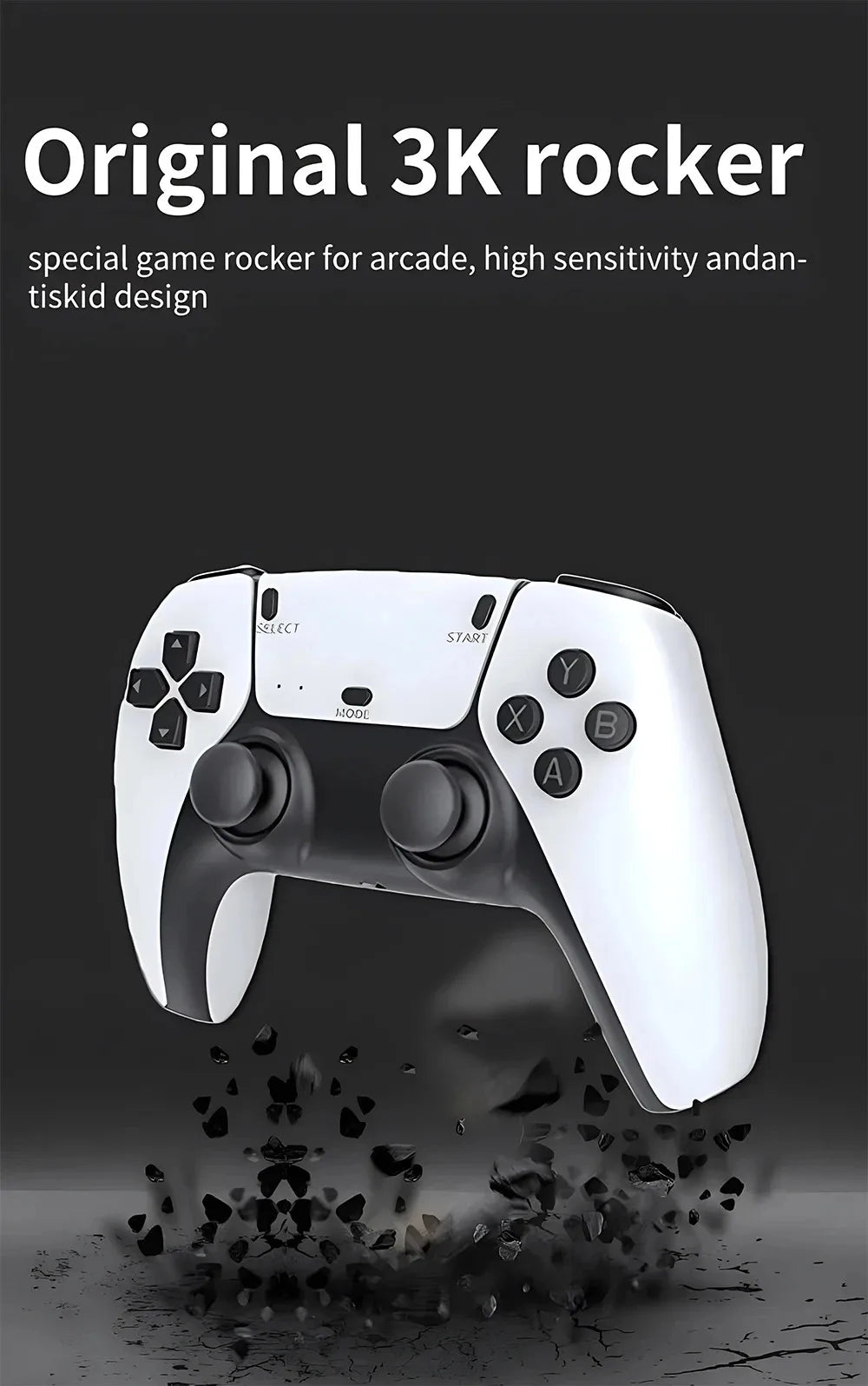 128G Game Stick M15 4K Video TV Game Console Wireless Gamepads Video Game 64G 40000+/50000+ Classic Arcade Games HD Two-player