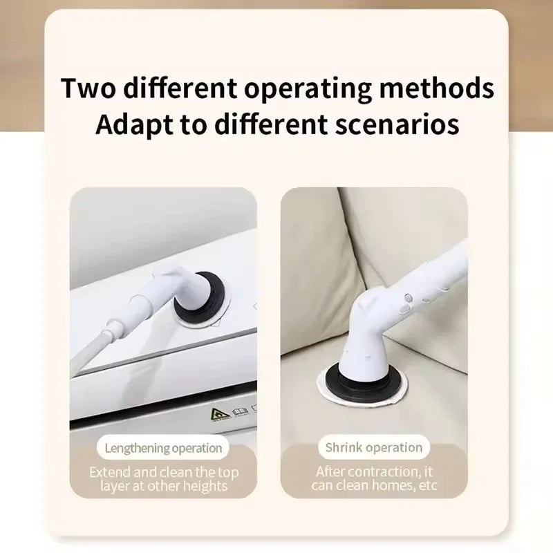 Cepillo de limpieza eléctrico inalámbrico 6 en 1 Xiaomi Mijia de 2000 mAh, cepillo de limpieza giratorio eléctrico para ducha, cocina, baño y hogar. 