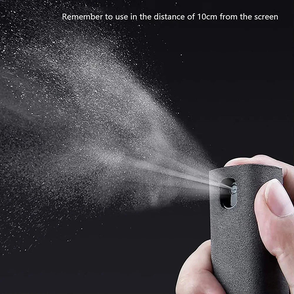 Microfiber Cloth Screen Cleaner Touchscreen Mist Cleaner All in One Spray Bottle Wipe Cleaner Fingerprint-Proof Cleaning Tool