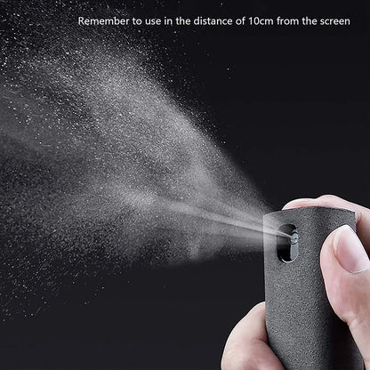 Microfiber Cloth Screen Cleaner Touchscreen Mist Cleaner All in One Spray Bottle Wipe Cleaner Fingerprint-Proof Cleaning Tool