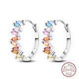 Real 925 Sterling Silver Colorful Dragonfly Butterfly Animal Earrings For Women Exquisite Birthday Anniversary Jewelry Gifts