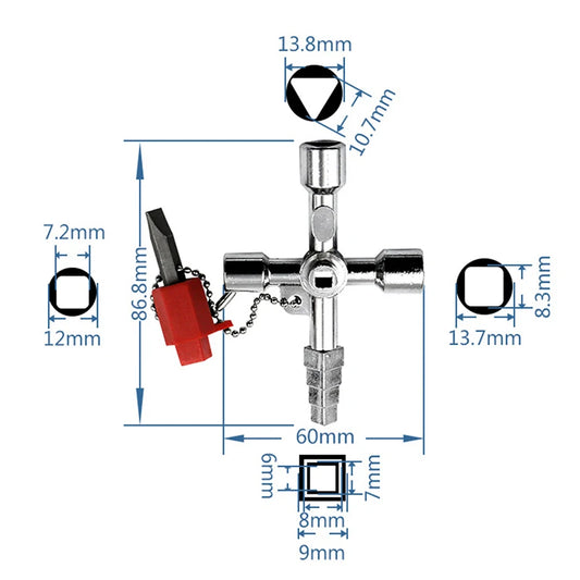 Multifunction Phillips Wrench 4 Ways Universal Internal Triangle Key Wrench High Quality Multifunction Repair Tools Hand Tools