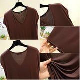 Modal V-Neck Tank Tops summer women's T-shirts sleeveless Plus size Thin Casual Loose Tee tops All match