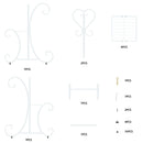 4 Tier Metal Plant Stand for Indoor Outdoor Garden Patio Flower Pot Display Rack Organizer Black and White