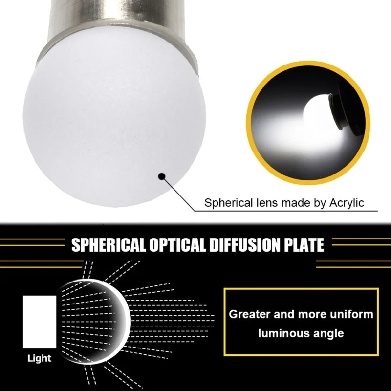 Bombilla LED acrílica 1156 1157 P21w P21/5w R10W Ba15s Bay15d, accesorio para lámpara automotriz para motocicleta, envío directo.
