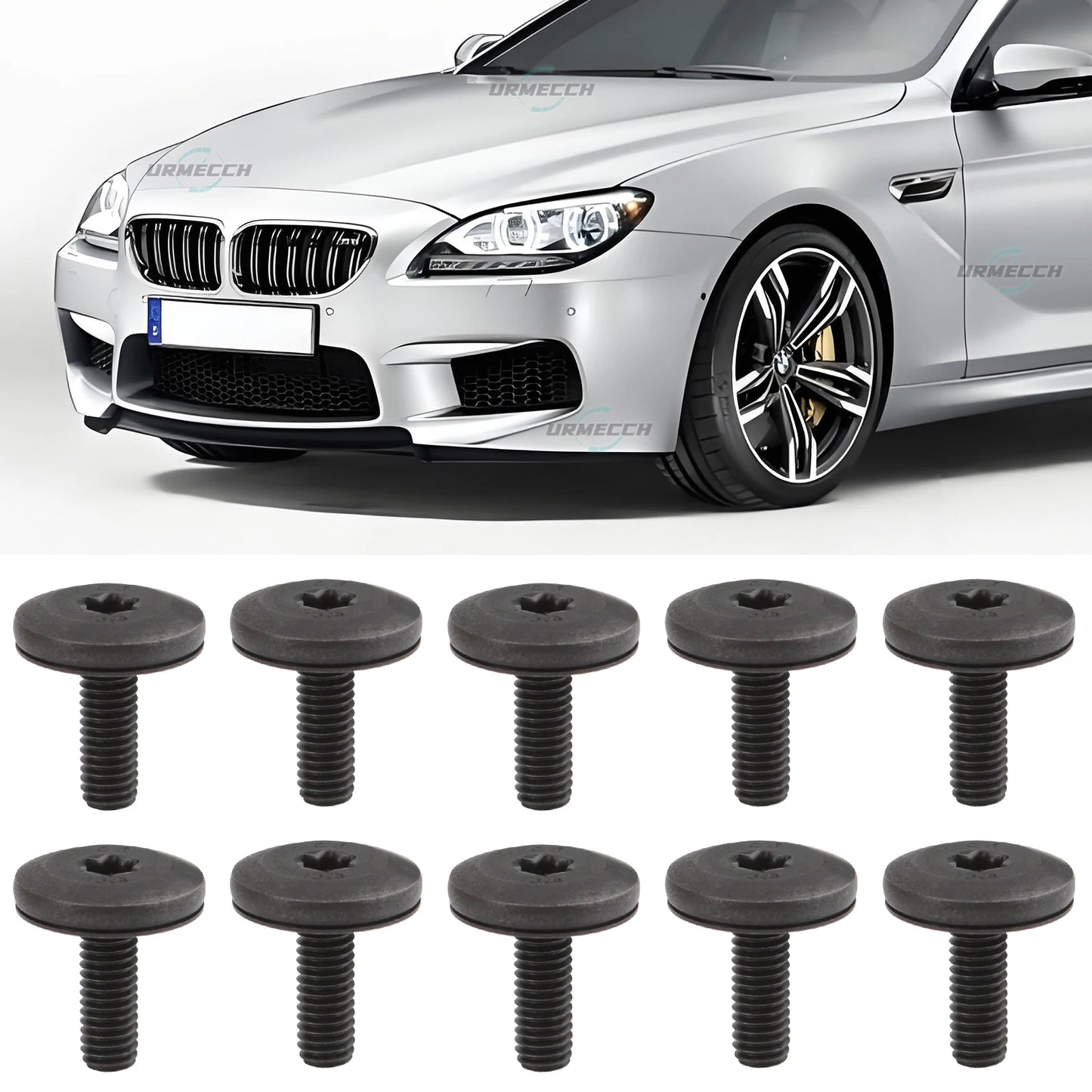 Tornillo de cabeza Torx T30 para BMW Serie 1, 3, 5 y 6, soporte de faro delantero, soporte superior central del radiador, M6 x 18, 07146959923