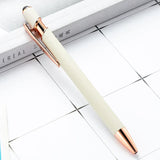 50pcs Light Metal Ballpoint Pen Touch Screen Pen Office School Advertising Pen Custom Logo Text Engraving Laser Engraving