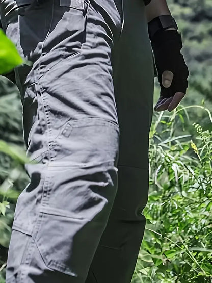 Men's Outdoor Multi Functional Tactical Pants, Multi Pocket Outdoor Hiking Sweatpants, Water-repellent, wear-resistant