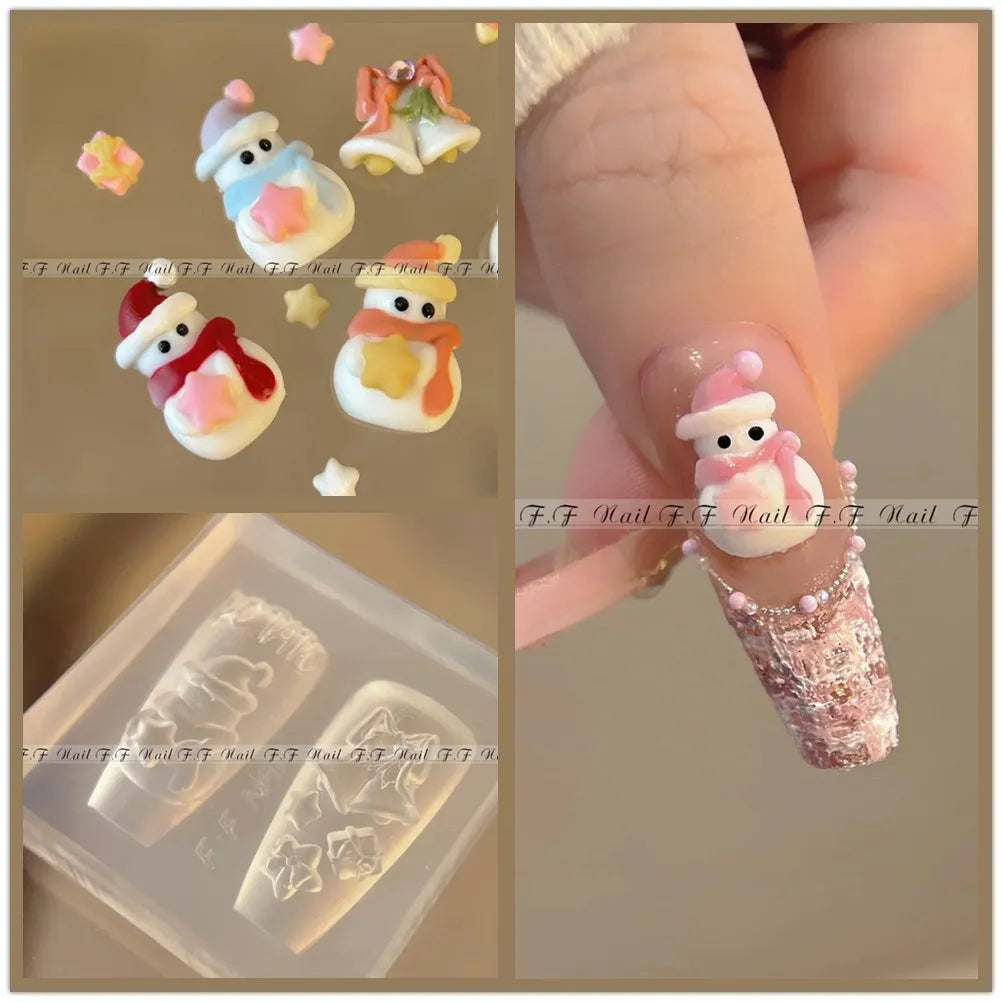 1pc  Snake Flamingo Jellyfish Dragon Dtream 3D Acrylic Mold  Nail Art DIY  Silicone  Nail Art Templates Nails Mold