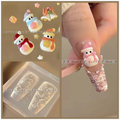 1pc  Snake Flamingo Jellyfish Dragon Dtream 3D Acrylic Mold  Nail Art DIY  Silicone  Nail Art Templates Nails Mold