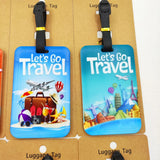 Let's Travel Luggage Label Men Travel Luggage Tag Boys Suitcase ID Address Holder Baggage Boarding Portable Suitcase Ticket