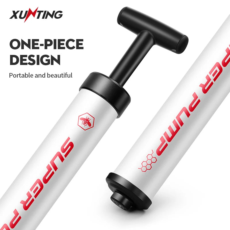 Xunting Pedal MTB Bicycle Pump MTB Bike Ball Air Pump InflatorSchrader Bicycle Pumps Compact Inflation Accessories for Swimming