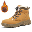 Fashion 2024 Winter Velvet Men Safety Shoes Work Construction Site Indestructible Waterproof Steel Toe Cap Boots Male Footwear 