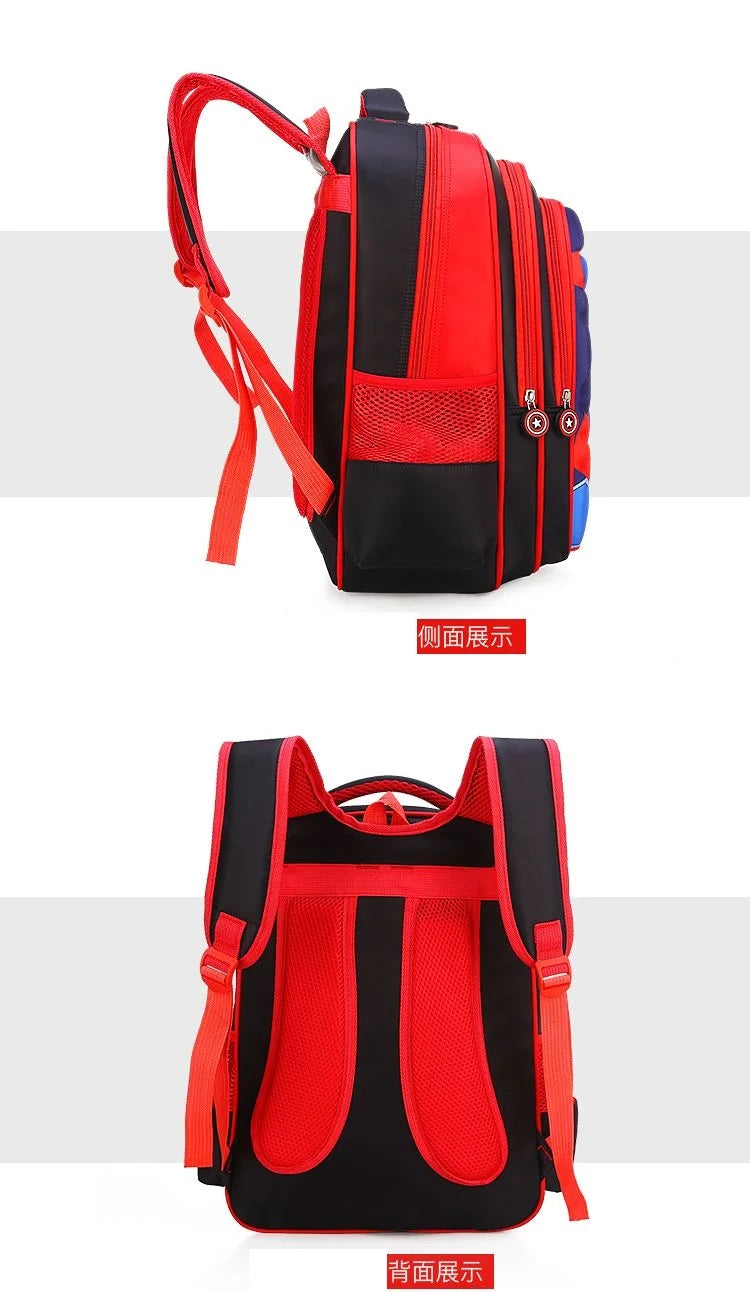 3D five-pointed star children's backpack, nylon waterproof fabric, light-weight children's backpack