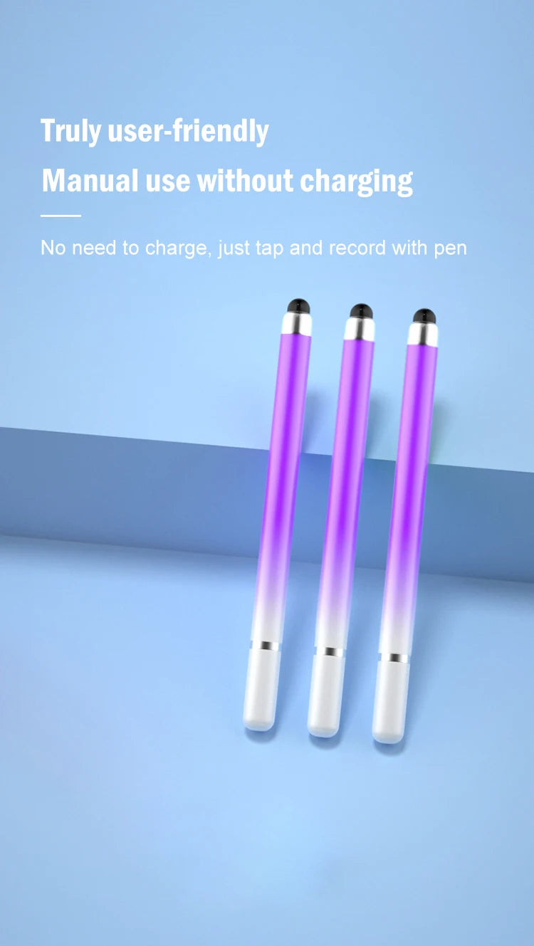 Lápiz capacitivo de doble cabezal, disco de silicona, lápiz óptico de doble propósito, para pintura, retoque de oficina, teléfono móvil, tableta, lápiz capacitivo