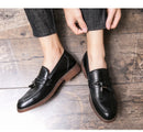 Pointed casual moccasins for men fringed slip-on men's shoes Beef soles bean boat shoes Fashion hair stylist fashion shoes