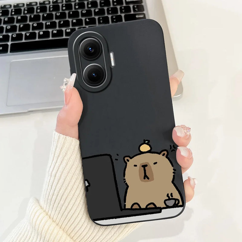 For Xiaomi Poco F7 Phone Cover For Redmi Turbo 4 Pro 5G Case Silicone Cute Cartoon Fashion Luxury Love Shockproof Bumper Funda
