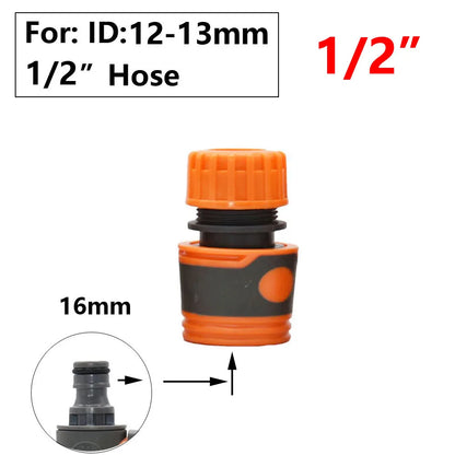 Conector rápido para manguera de jardín, acoplador de tubería de 1/2, 3/4 y 1 pulgada, conector de agua de parada, junta de reparación de 16/20/32 mm, accesorio para sistema de riego