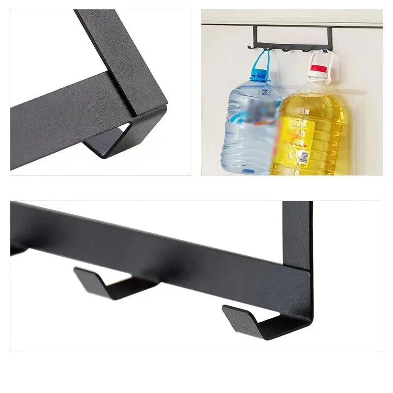 Ganchos para puerta de dormitorio, 5 ganchos, organizador de baño para el hogar, perchero para ropa, abrigos, sombreros, toallas, accesorios de baño y cocina.