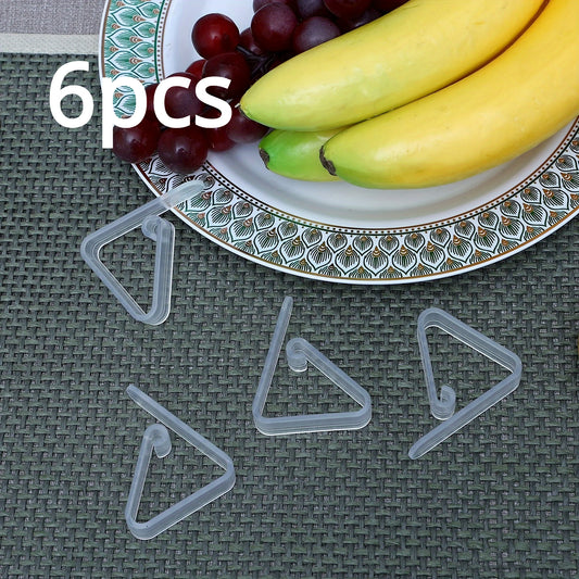 6pcs/12pcs Clear Tablecloth Clips, Picnic Table Cloth Clip, Windproof Table Cover Holder Clamps For Home, Kitchen, Restaurant