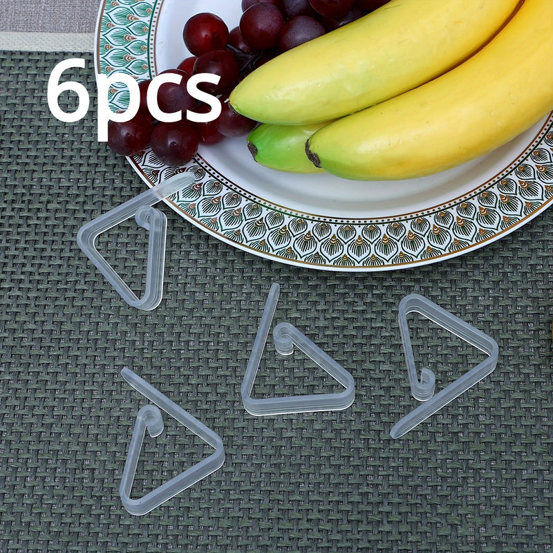 6pcs/12pcs Clear Tablecloth Clips, Picnic Table Cloth Clip, Windproof Table Cover Holder Clamps For Home, Kitchen, Restaurant