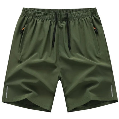Summer Ice Silk Shorts Men'S Summer Beach Pants Casual Loose Thin Basketball Sports Running Shorts Sweat Wicking Hygroscopic