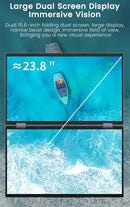 2025 15.6 Dual Screen 1920*1080P 60Hz Touch/Non-Touch Portable Monitor IPS Low Blue Light Eye Protection 360° Folding Drive-free
