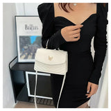 PU Versatile and Fashionable Portable Small Square Bag Single Shoulder Crossbody Bag Luxury Designer Handbag Women's Bags