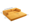 Italian Compressed Sofa Minimalist Retro Corduroy Sofa Bed Lounge Modular Couch Foldable Washable Customizable for Living Room
