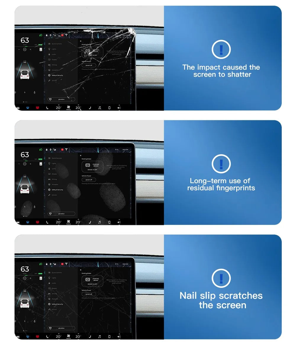 Protector de pantalla de vidrio templado YZ para consola central Tesla Model 3 Y, película HD antirreflejo, accesorios de protección de pantalla