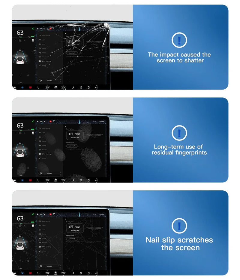 Protector de pantalla de vidrio templado YZ para consola central Tesla Model 3 Y, película HD antirreflejo, accesorios de protección de pantalla