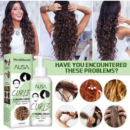 Crema para rizos naturales, loción hidratante para rizos, antifrizz, rebote, esculpidor, acondicionador para el cuidado del cabello.