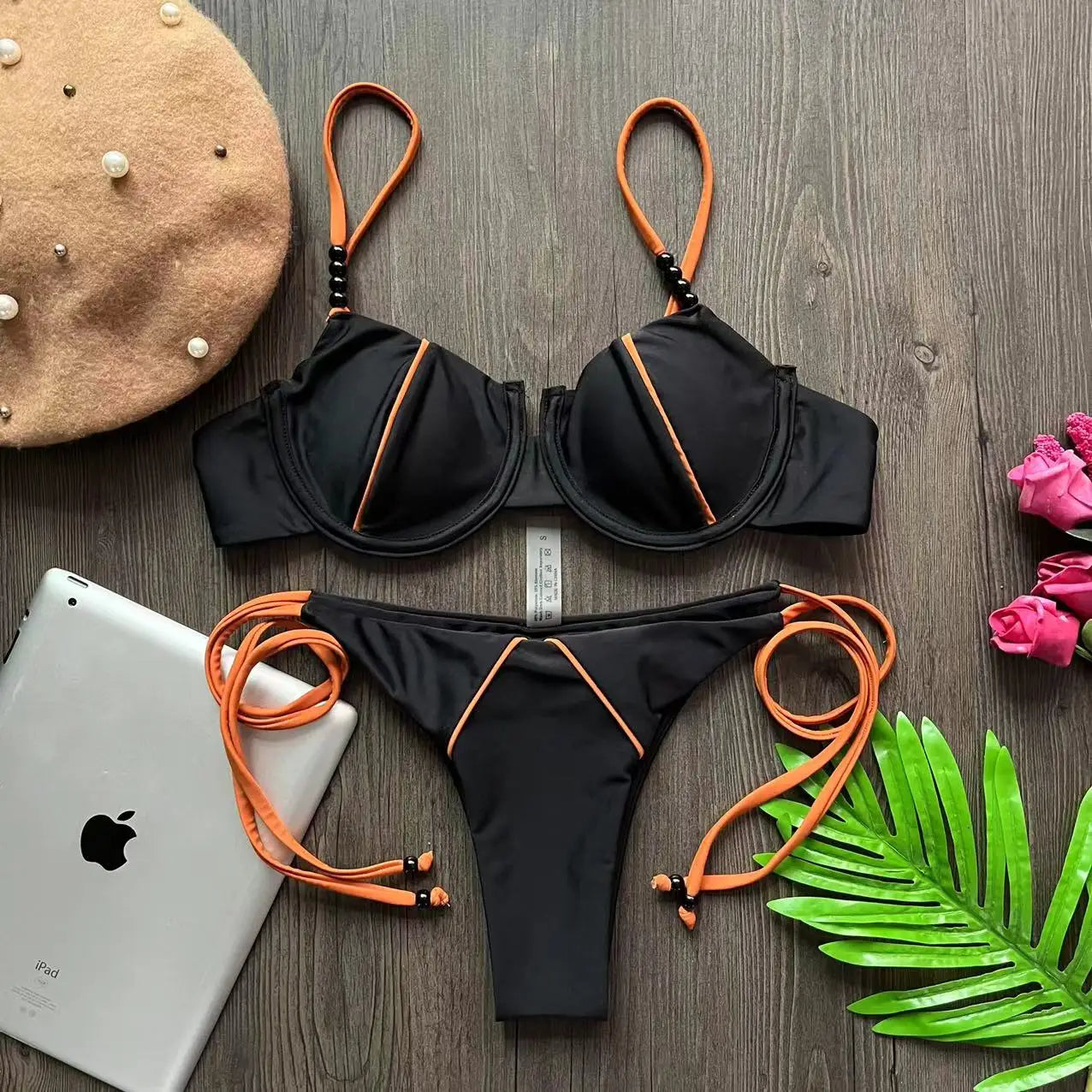RUOTONGSEPT Nuevo conjunto de bikini push up sexy para mujer, traje de baño de cintura baja para mujer, traje de baño de dos piezas para playa 2023