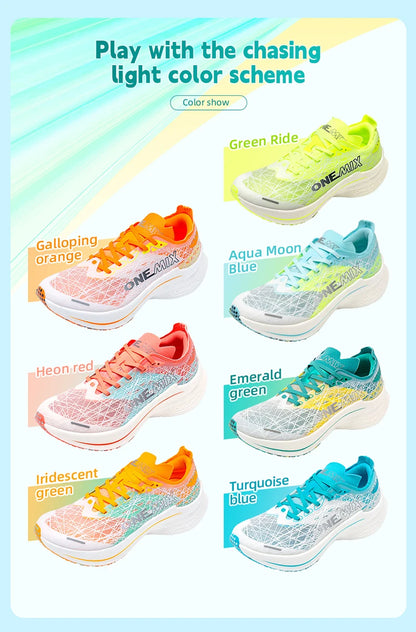ONEMIX 2025 Marathon Carbon Plate Running Shoes Shock Absorption Ultra-light Sports Rebound Technology Outdoor Men Sneakes