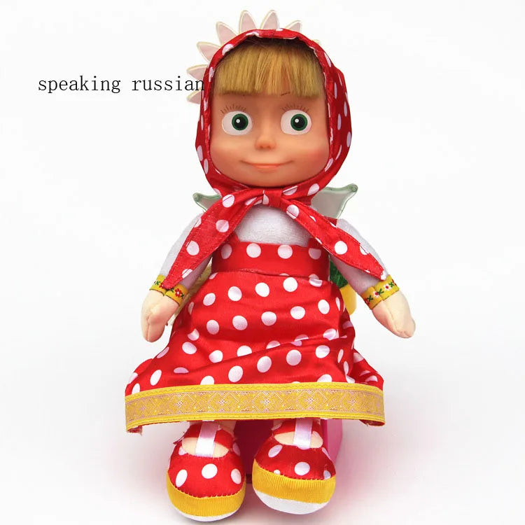 Can Speak Russian Masha Anime Doll Toy For Children Christmas Gifts 24cm