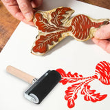 Rodillo de goma profesional Brayer para pintura con tinta, rodillo para grabado, proyectos de arte y manualidades, herramienta de estampado con tinta, rodillo de pintura #W0