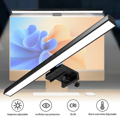 33cm 50cm led tela do computador luz pendurada lâmpada de mesa usb plug in monitor barra luzes regulável 3 cores escritório estudo lâmpada leitura