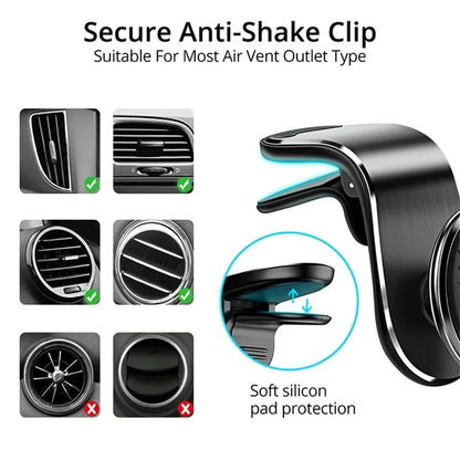 Magnetic Car Phone Holder Universal Air Vent Car Phone Mount Mobile GPS Support for iPhone Huawei Samsung 360° Rotation Bracket