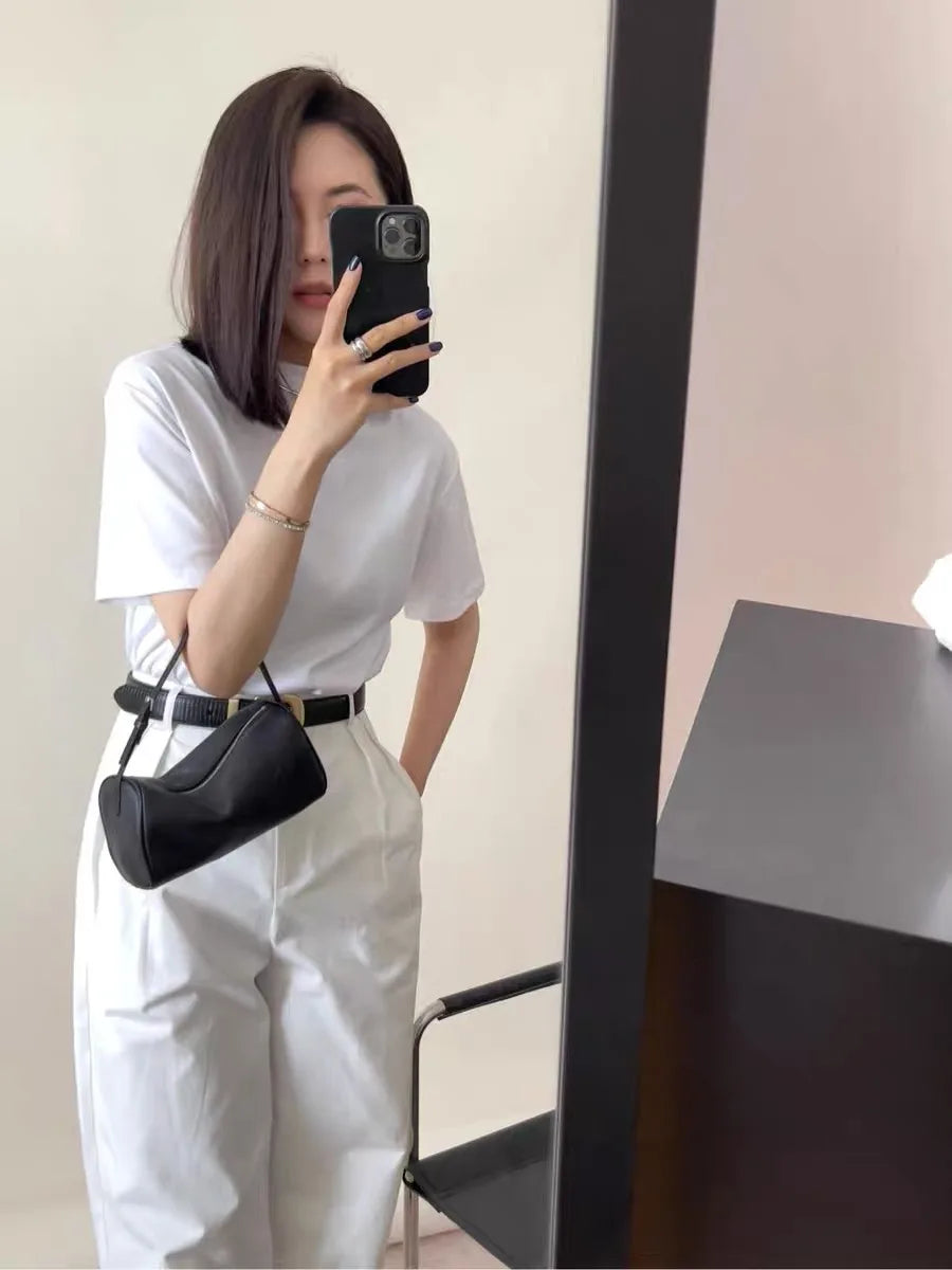 split leather 90s pen bag 2026 new luxury design soft cowhide mini one-shoulder crossbody bag suede fashion ladies handbag