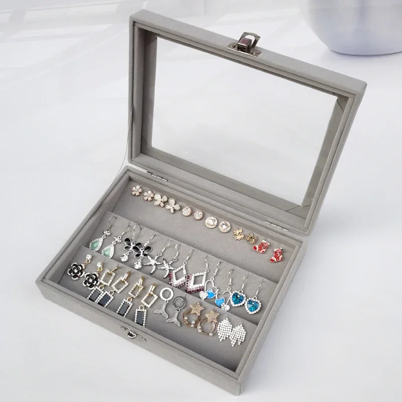 Caja de joyería negra, caja para pulseras, caja para collares, caja pequeña arqueada, caja de exhibición, caja de almacenamiento de joyas con cubierta de franela
