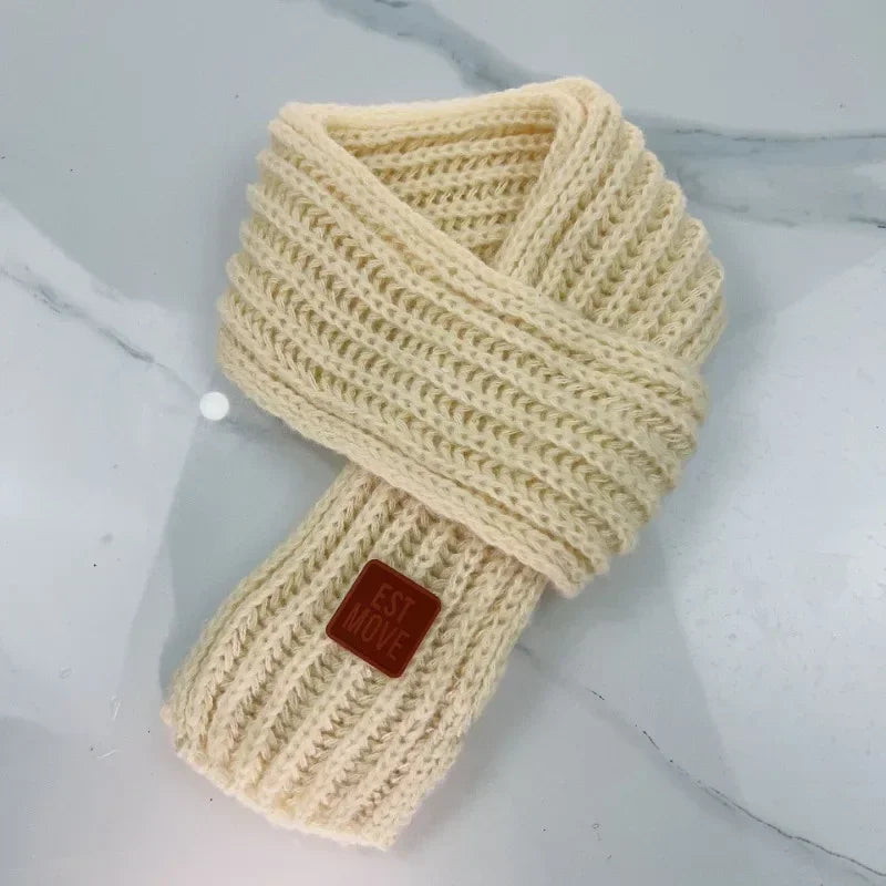 Bufanda gruesa para niños, cálida y resistente al viento, de punto, para invierno, accesorios para mantener el calor, 2024