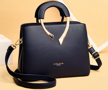 2026 New Style Crossbody Bag Medium Mom Bag Lychee Pattern Large Soft PU Zipper Closure Daily Use Fashionable Ladies Handbag Sac