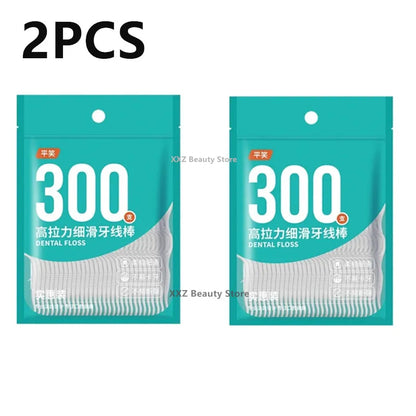 Bolsa de 1/2/5 Hilo Dental Desechable Palillos de Hilo Dental Limpieza Interdental Cepillo Interdental Palillos de Hilo Dental Cuidado Bucal
