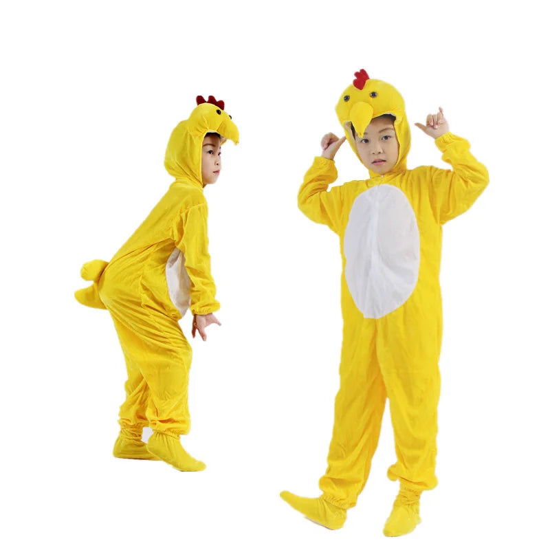 Adult Children Hen Rooster Duck Chick Costume Cosplay Props Performance Clothing Dance Cartoon Animal Clothing