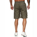 Pantalones cortos casuales multibolsillos de moda para hombre, pantalones deportivos holgados, pantalones cortos tácticos de camuflaje.