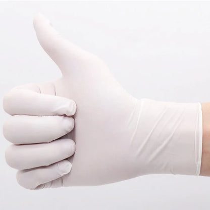 30/60/100 pçs luvas de nitrilo branco descartável doméstico à prova dwaterproof água luvas de nitrilo cozinha lavar louça pet banho ferramentas de limpeza